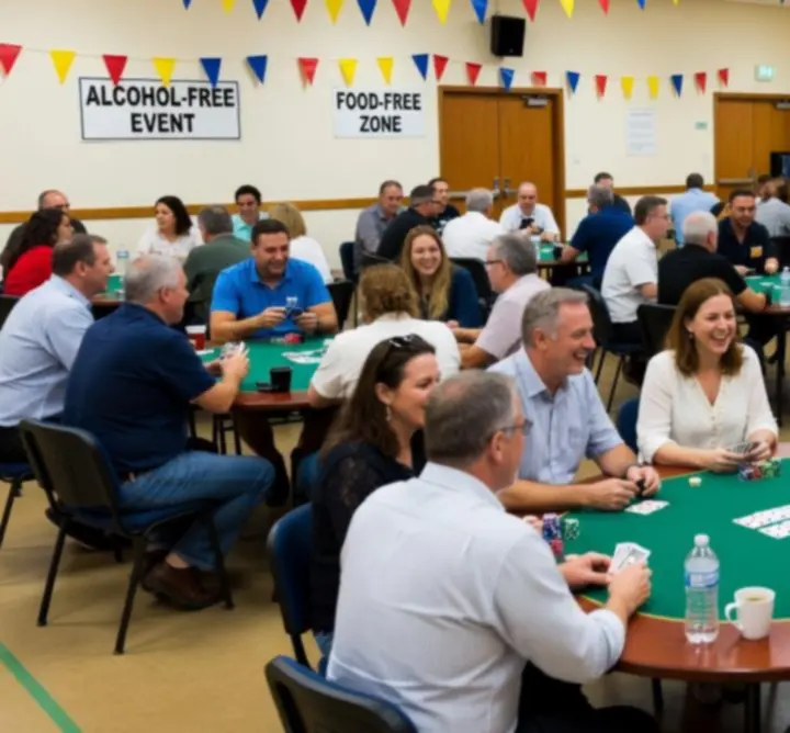 Group enjoying an organised offline poker event in Australia